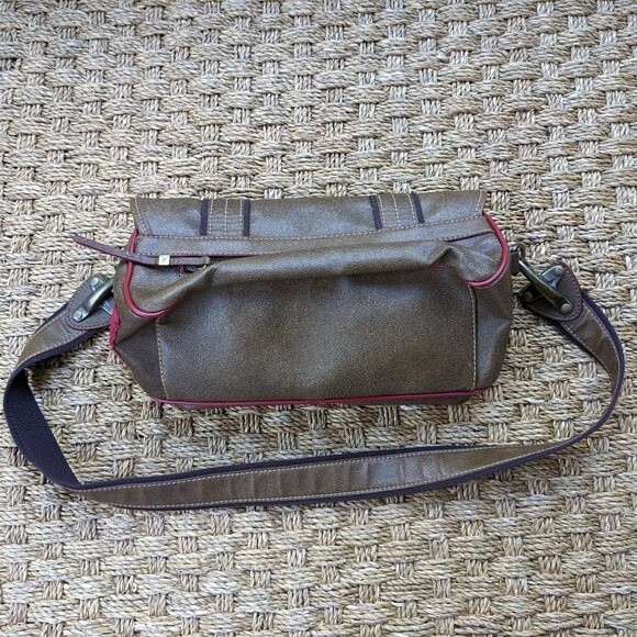 Esprit Shoulder Purse with striped lining, red and brown - Picture 4 of 10